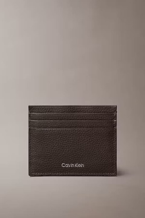 Erkek Dokulu Yazı Baskılı Kartlık - Kahverengi - Calvin Klein