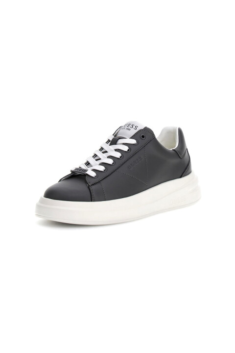 Erkek Elba Deri Kalın Tabanlı Sneaker - Beyaz - Guess