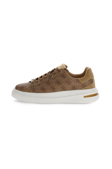 Erkek Elba Deri Sneaker - Bej 