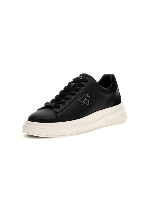 Erkek Elban Deri Kalın Tabanlı Sneaker - Siyah - Guess