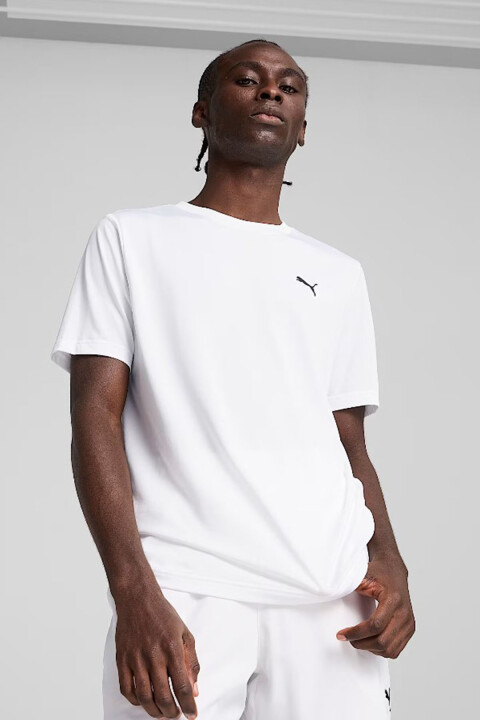 Erkek Ess Small Logo Poly T-Shirt - Beyaz - PUMA