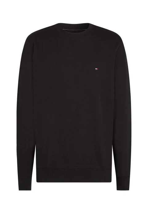 Erkek Essentıal Terry Crewneck Sweatshirt - Siyah - Tommy Hilfiger