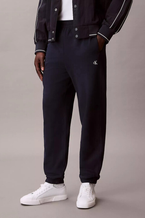 Erkek EU 350 Terry Monogram Jogger Eşofman Altı - Lacivert - Calvin Klein