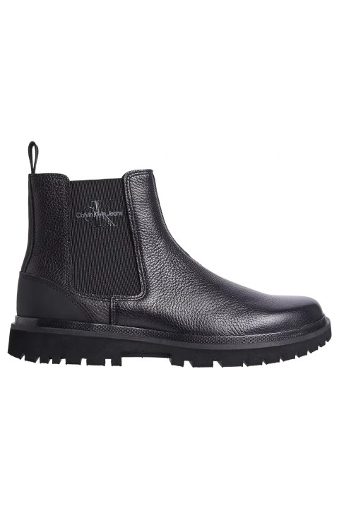 Erkek Eva Mıd Chelsea Boot Lth Bot - Siyah - Calvin Klein
