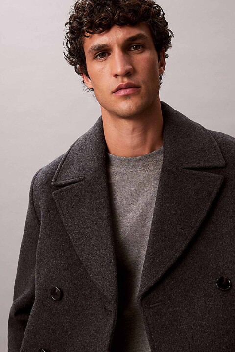 Erkek Face Concrete Kaban - Antrasit - Calvin Klein