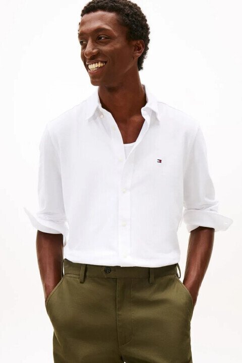 Erkek Featherweight Pike Gömlek - Beyaz - Tommy Hilfiger