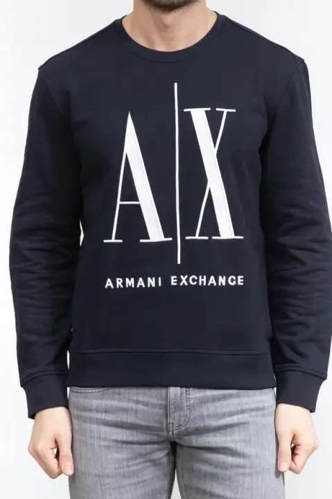 Erkek Felpa Bisiklet Yaka Sweatshirt - Lacivert 