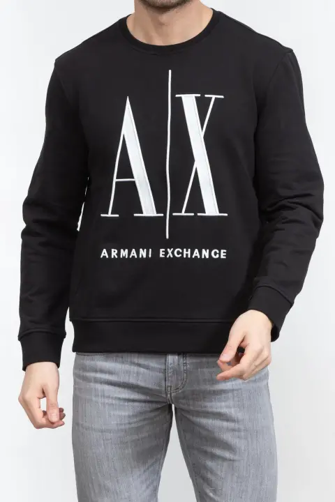 Erkek Felpa Bisiklet Yaka Sweatshirt - Siyah 