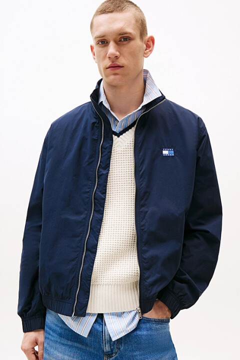 Erkek Fermuarlı Dik Yaka Ceket - Lacivert - Tommy Hilfiger