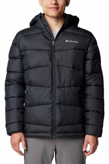 Erkek Fivemile Butte II Tam Kalıp Kapüşonlu Şişme Mont - Siyah - Columbia