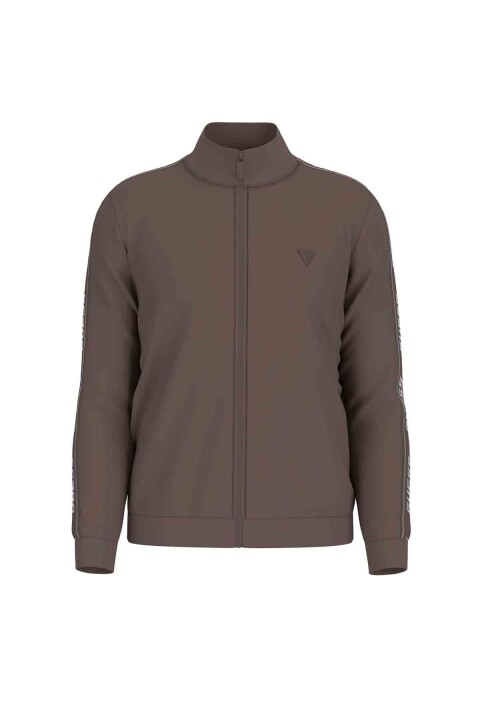 Erkek Full Fermuarlı Zew Arlo Sw Sweatshirt - Kahverengi 