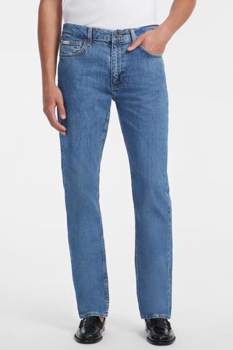 Erkek G16 Regular Fit Düz Paça Jean - Mavi - Guess