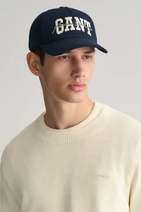 Erkek Gant Logolu Şapka - Lacivert 