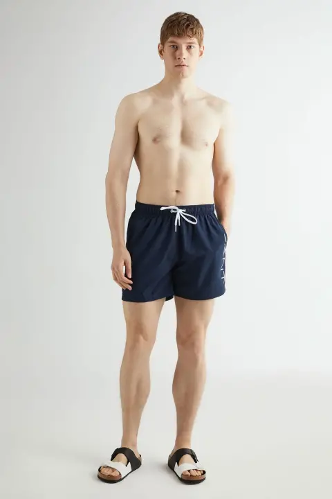 Erkek Gant Regular Fit Logolu Mayo Şort - Lacivert - Gant