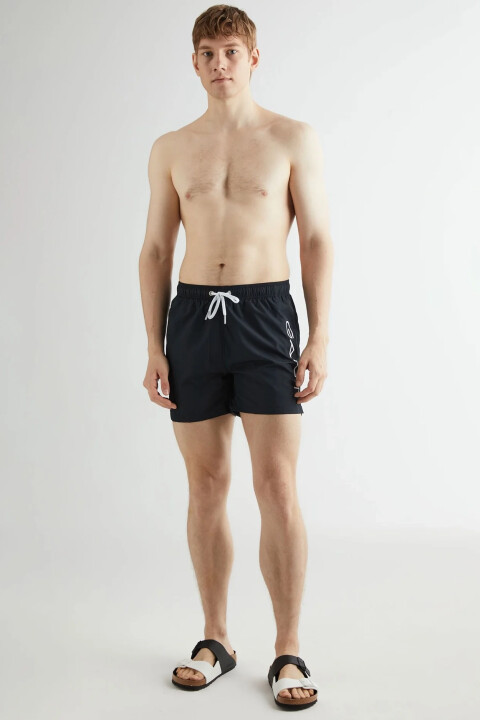 Erkek Gant Regular Fit Logolu Mayo Şort - Siyah - Gant