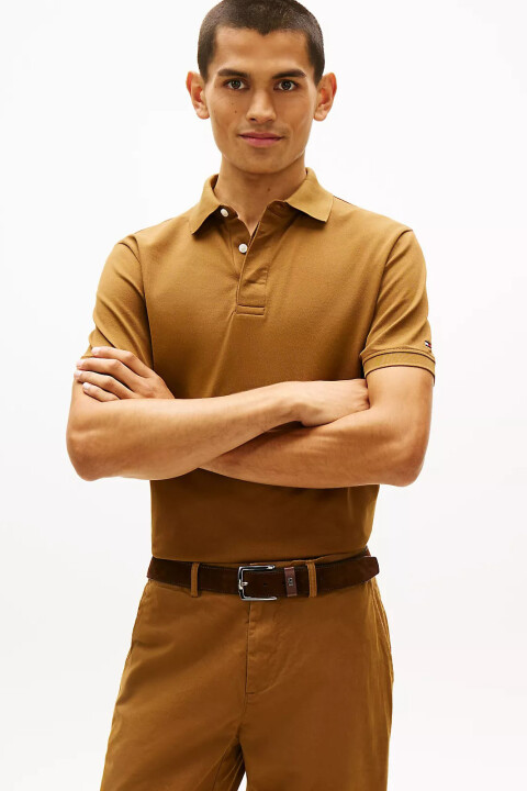Erkek Gizli Patlı Regular Fit Polo T-Shirt - Hardal 