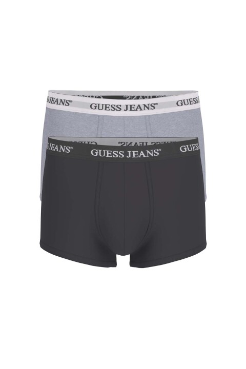 Erkek GJ 2'li Trunk Boxer - Gri Siyah - Guess