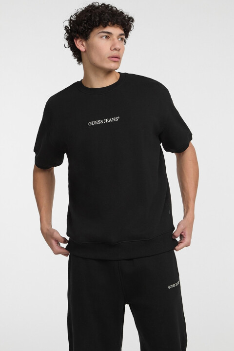 Erkek GJ Cn Logo Emb T-Shirt - Siyah - Guess