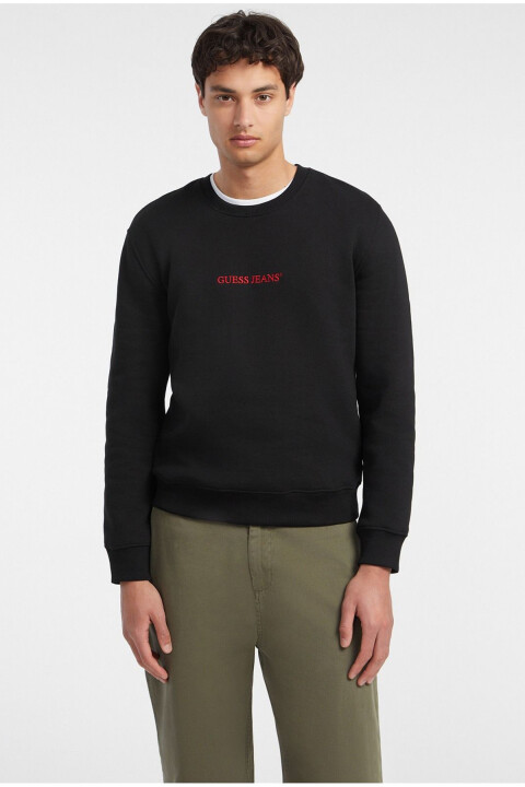 Erkek Gj Cn Önde Logo Sweatshirt - Siyah 