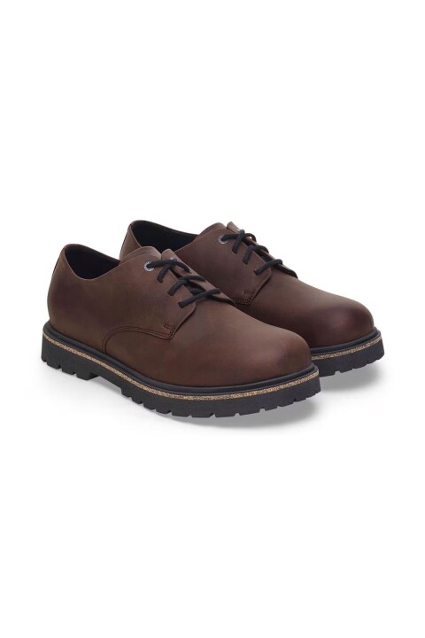 Erkek Highwood Lace Low Deri Klasik Ayakkabı - Kahverengi - Birkenstock