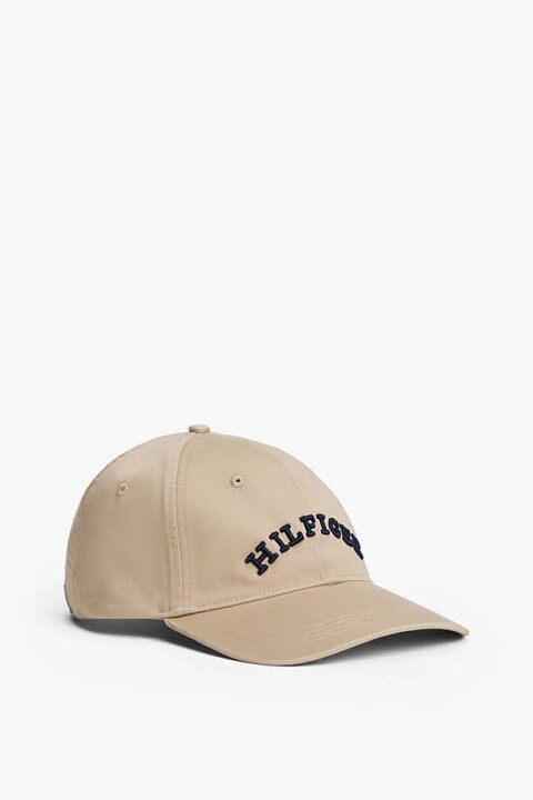 Erkek Hilfiger Monotype Altı Panelli Beyzbol Şapkası - Bej - Tommy Hilfiger