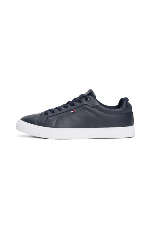 Erkek Icon Court Leather Flag Essential Sneaker Ayakkabı - Lacivert - Tommy Hilfiger