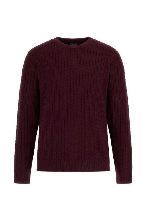 Erkek Ivan Triko Kazak - Bordo - Guess