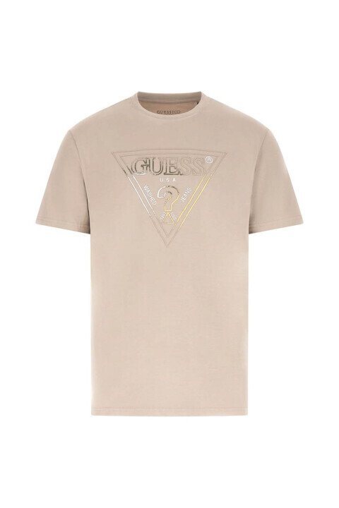 Erkek Jersey Slim Fit T-Shirt - Bej 