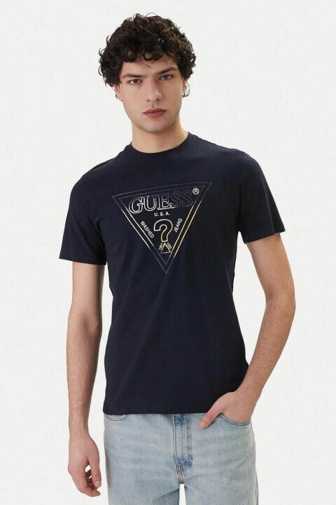 Erkek Jersey Slim Fit T-Shirt - Lacivert 