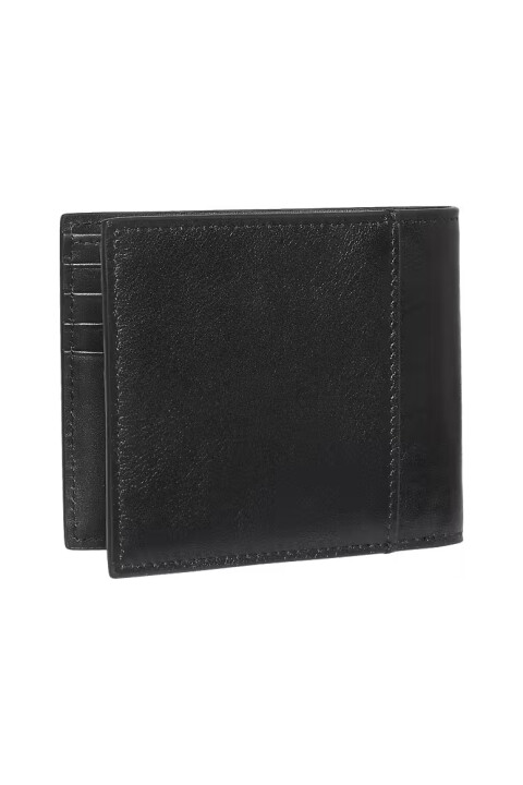 Erkek Kabartma Logolu Katlanır Cüzdan - Siyah - Calvin Klein