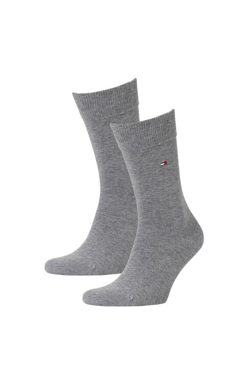 Erkek Klasik Çorap 2'li Paket - Gri Melanj 