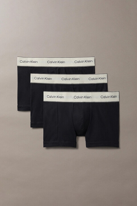 Erkek Logo Şeritli 3'lü Boxer Paket - Siyah - Calvin Klein