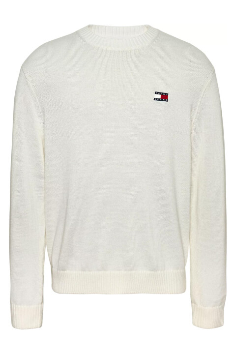 Erkek Logolu Kazak - Beyaz 