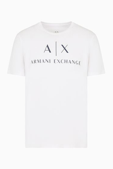 Erkek Logolu Normal Kesim T-Shirt - Beyaz 