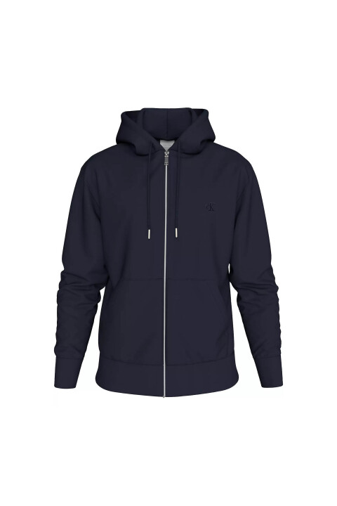 Erkek LS EU 350 Terry Monogram FZ Hoody Sweatshirt - Lacivert - Calvin Klein