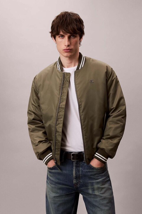 Erkek Ls Jeans Tıpped Hero Bomber Ceket - Haki 