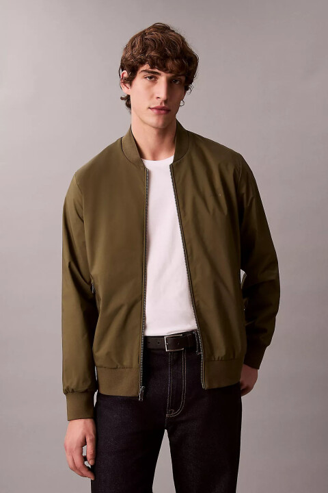 Erkek LS Matte Bomber Ceket - Haki - Calvin Klein