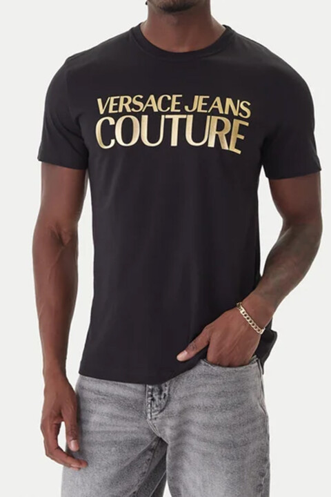 Erkek Maglietta T-Shırt Serıgrafıche T-Shirt - Siyah - Versace