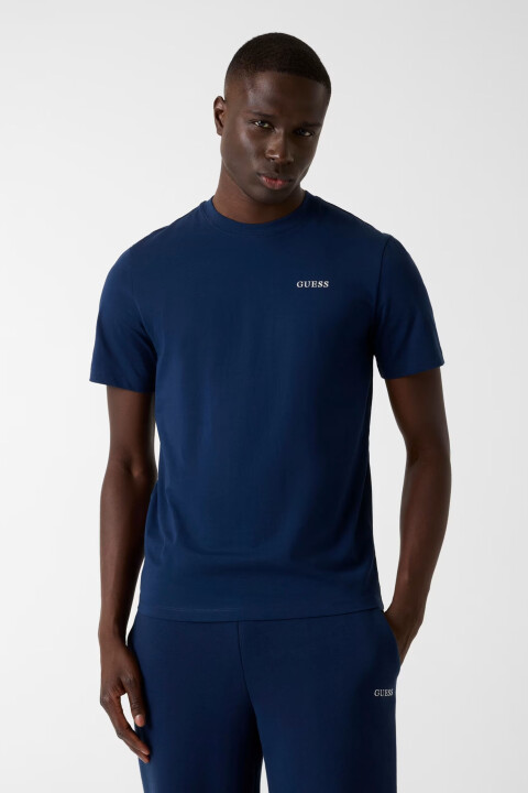 Erkek Marzio Aktif Regular Fit T-Shirt - Lacivert - Guess