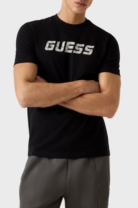 Erkek Maska Aktif Regular Fit T-Shirt - Siyah - Guess