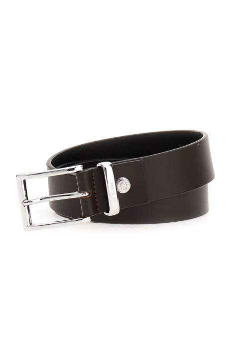 Erkek Metal Tokalı Ayarlanabilir Deri Kemer - Kahverengi - Guess