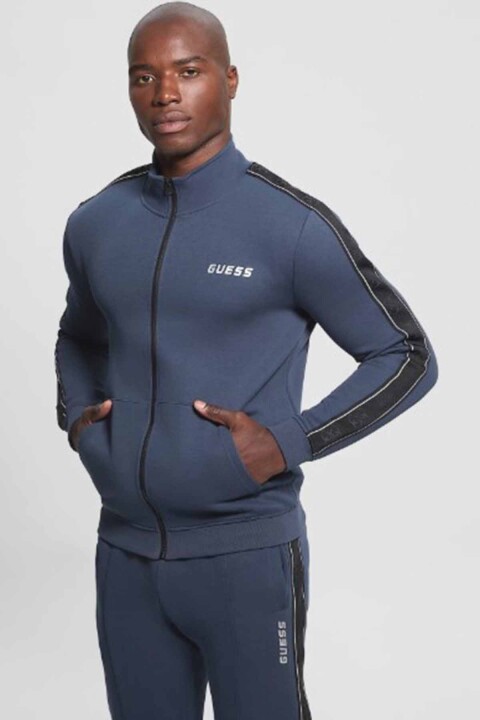 Erkek Mickey Full Fermuarlı Sweatshirt - Lacivert 