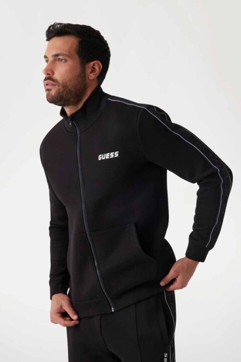 Erkek Mickey Full Fermuarlı Sweatshirt - Siyah - Guess