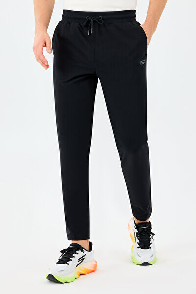 Erkek Micro Woven Hafif ve Esnek Spor Eşofman Altı - Siyah 