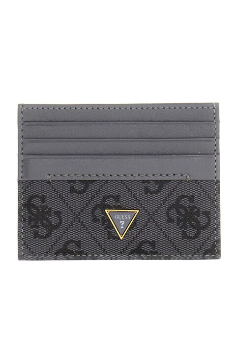 Erkek Milano Deri Kartlık - Gri/Siyah - Guess