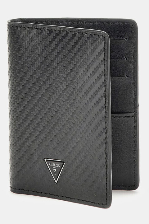Erkek Mito Deri Kartlık - Siyah - Guess