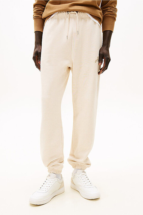 Erkek Modern Grafik Baskılı Eşofman Altı - Bej - Tommy Hilfiger