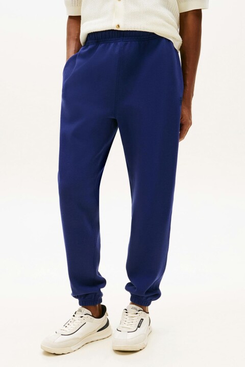 Erkek Monogram İşlemeli Eşofman Altı - Mavi - Tommy Hilfiger