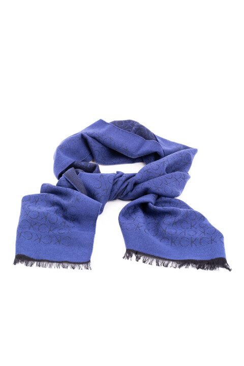 Erkek Monogram Yün Karışımı Atkı- Lacivert - Calvin Klein