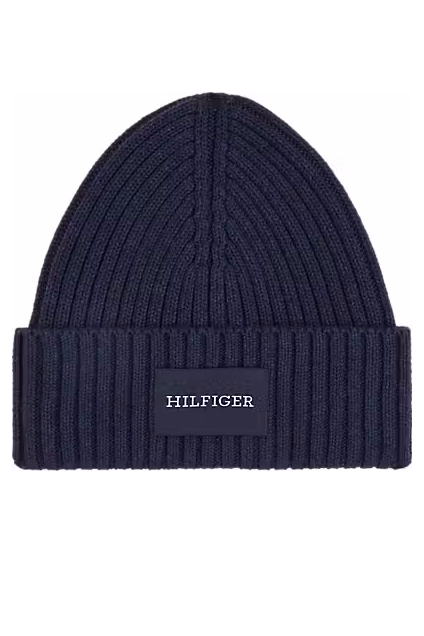 Erkek Monotype Pamuklu Bere - Mavi 